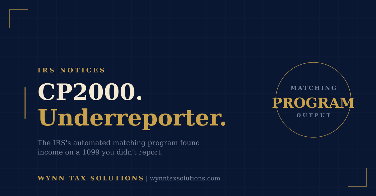 CP2000 'Underreporter' Notice: When the IRS Found Income You Didn't Report