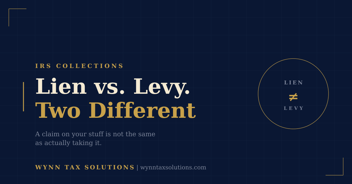 Tax Lien vs. Levy: The Difference the IRS Hopes You Don't Understand Until Too Late