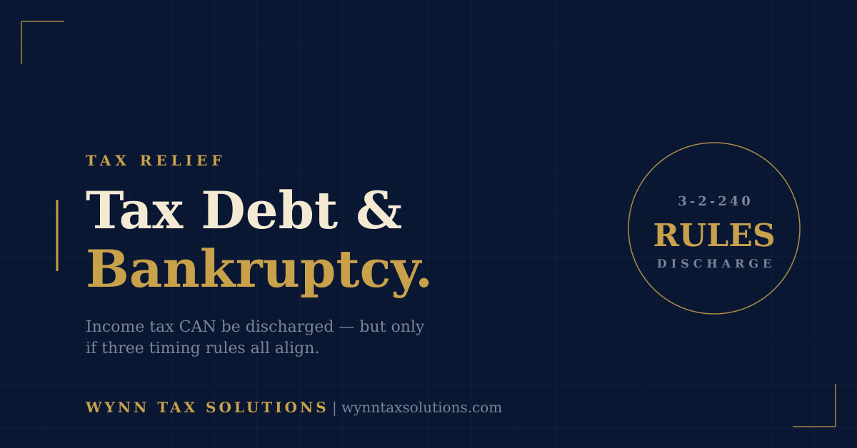Can You Discharge Tax Debt in Bankruptcy? The Three Rules Most People Miss